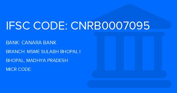 Canara Bank Msme Sulabh Bhopal I Branch IFSC Code