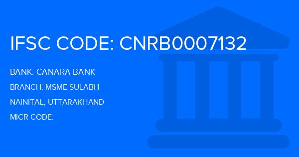 Canara Bank Msme Sulabh Branch IFSC Code