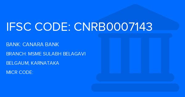 Canara Bank Msme Sulabh Belagavi Branch IFSC Code