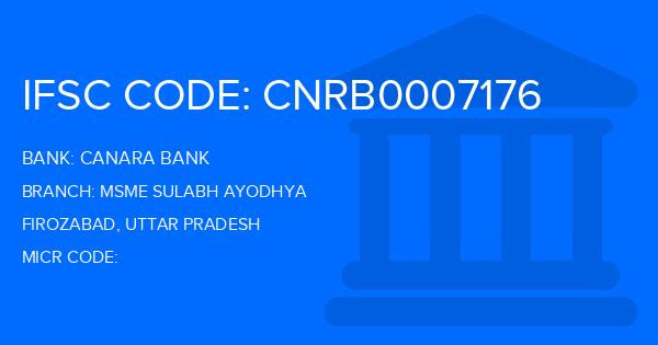 Canara Bank Msme Sulabh Ayodhya Branch IFSC Code