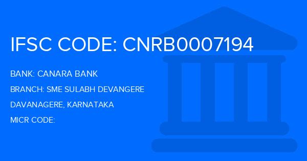Canara Bank Sme Sulabh Devangere Branch IFSC Code