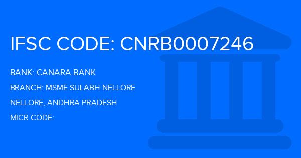 Canara Bank Msme Sulabh Nellore Branch IFSC Code