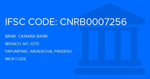 Canara Bank Nit Jote Branch IFSC Code