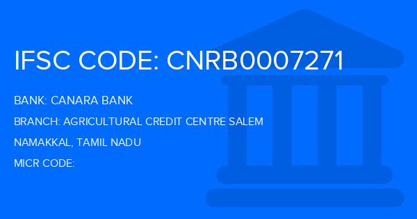 Canara Bank Agricultural Credit Centre Salem Branch IFSC Code