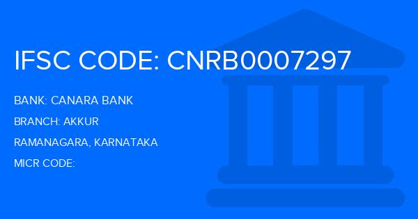 Canara Bank Akkur Branch IFSC Code
