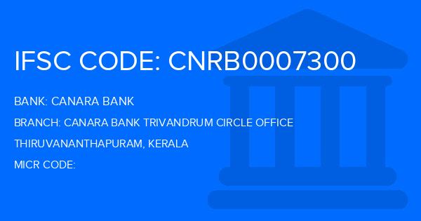 Canara Bank Canara Bank Trivandrum Circle Office Branch IFSC Code