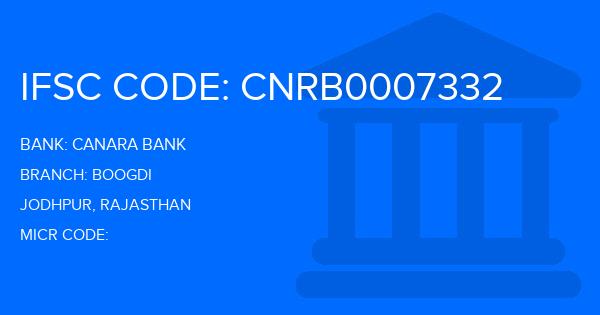 Canara Bank Boogdi Branch IFSC Code