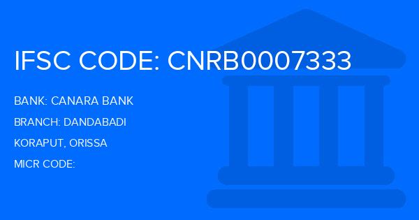 Canara Bank Dandabadi Branch IFSC Code