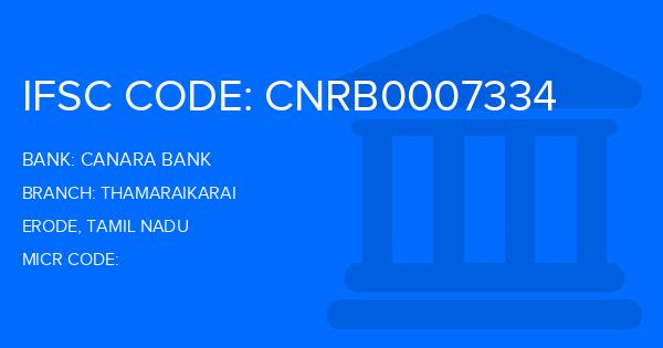 Canara Bank Thamaraikarai Branch IFSC Code