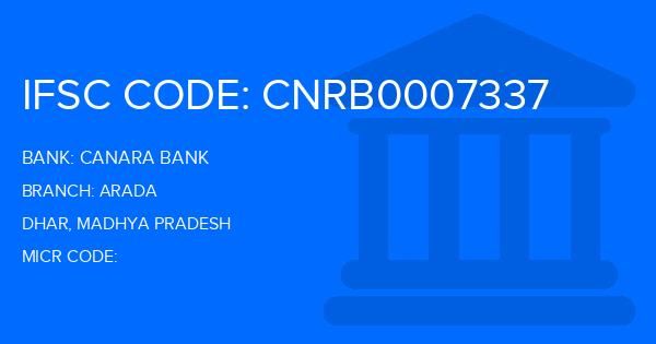 Canara Bank Arada Branch IFSC Code