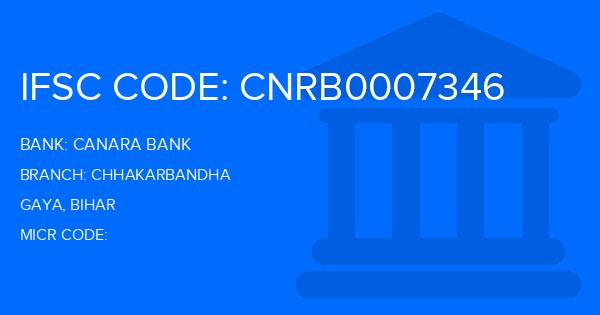 Canara Bank Chhakarbandha Branch IFSC Code