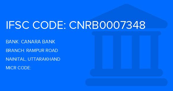 Canara Bank Rampur Road Branch IFSC Code