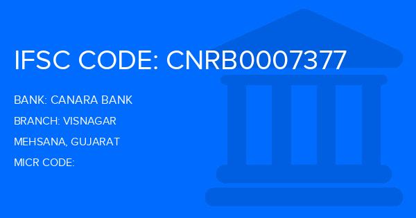 Canara Bank Visnagar Branch IFSC Code