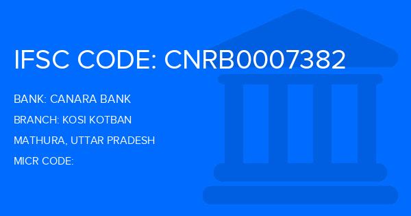 Canara Bank Kosi Kotban Branch IFSC Code