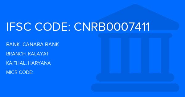 Canara Bank Kalayat Branch IFSC Code