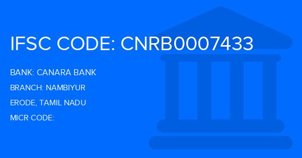 Canara Bank Nambiyur Branch IFSC Code