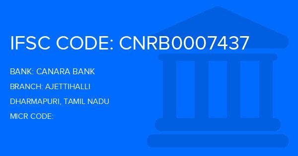 Canara Bank Ajettihalli Branch IFSC Code