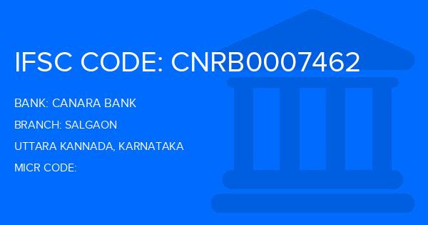 Canara Bank Salgaon Branch IFSC Code