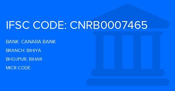 Canara Bank Bihiya Branch IFSC Code