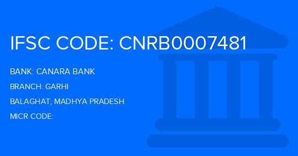 Canara Bank Garhi Branch IFSC Code