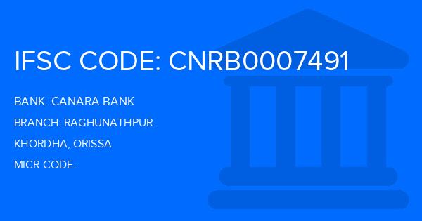 Canara Bank Raghunathpur Branch IFSC Code