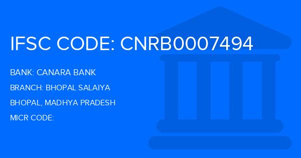 Canara Bank Bhopal Salaiya Branch IFSC Code
