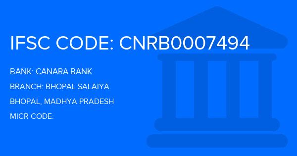 Canara Bank Bhopal Salaiya Branch IFSC Code