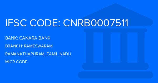 Canara Bank Rameswaram Branch IFSC Code