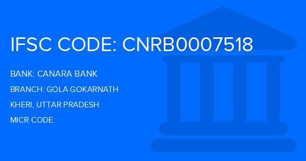 Canara Bank Gola Gokarnath Branch IFSC Code