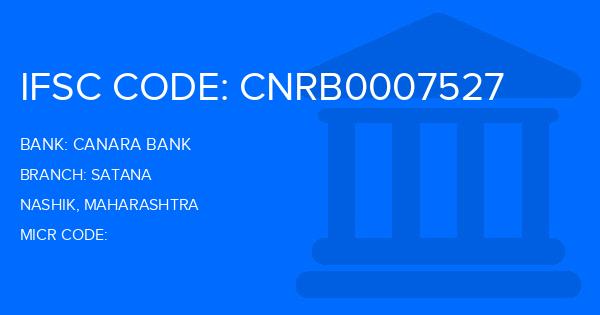 Canara Bank Satana Branch IFSC Code