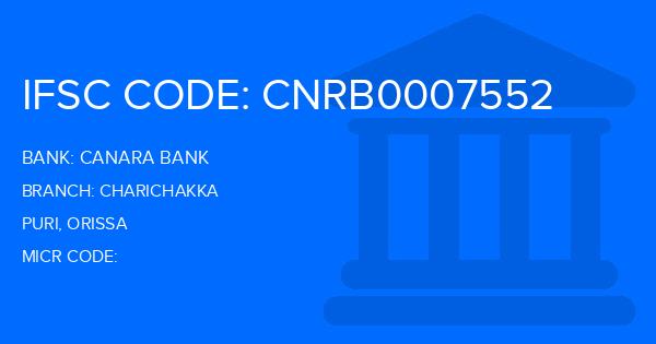Canara Bank Charichakka Branch IFSC Code