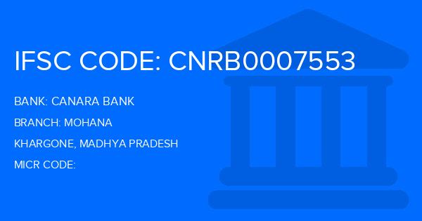 Canara Bank Mohana Branch IFSC Code