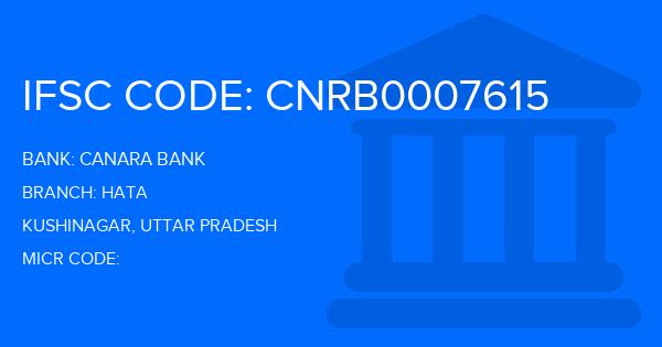 Canara Bank Hata Branch IFSC Code