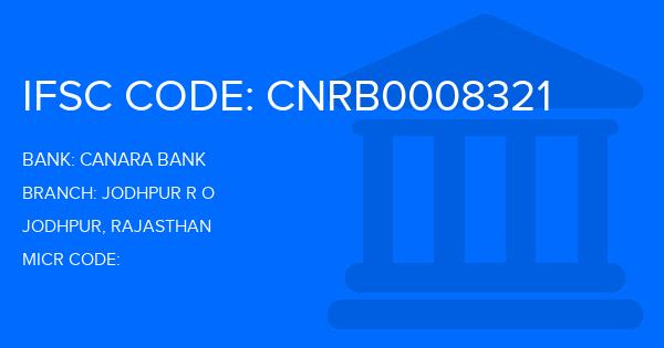 Canara Bank Jodhpur R O Branch IFSC Code