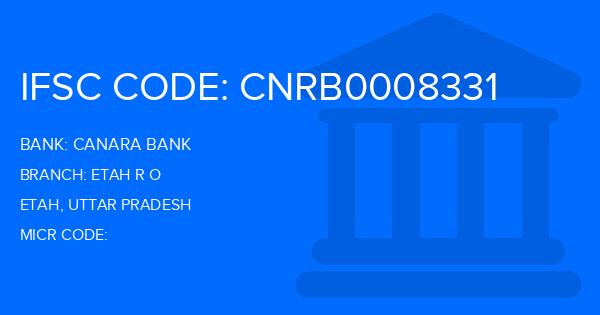 Canara Bank Etah R O Branch IFSC Code
