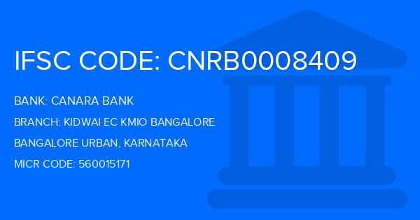 Canara Bank Kidwai Ec Kmio Bangalore Branch IFSC Code