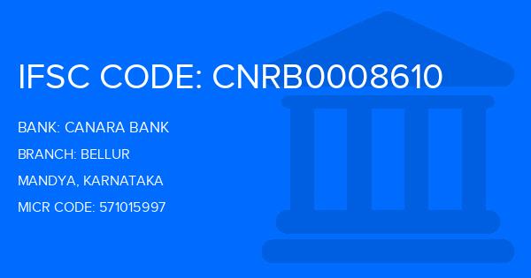 Canara Bank Bellur Branch IFSC Code