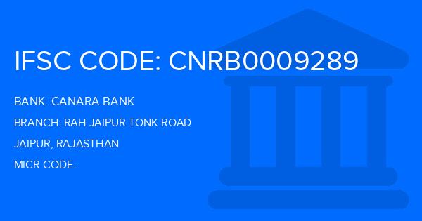 Canara Bank Rah Jaipur Tonk Road Branch IFSC Code