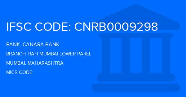 Canara Bank Rah Mumbai Lower Parel Branch IFSC Code