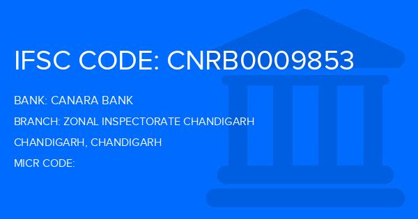Canara Bank Zonal Inspectorate Chandigarh Branch IFSC Code