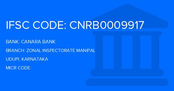 Canara Bank Zonal Inspectorate Manipal Branch IFSC Code