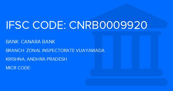 Canara Bank Zonal Inspectorate Vijayawada Branch IFSC Code