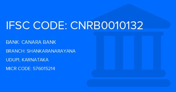 Canara Bank Shankaranarayana Branch IFSC Code