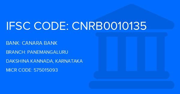 Canara Bank Panemangaluru Branch IFSC Code