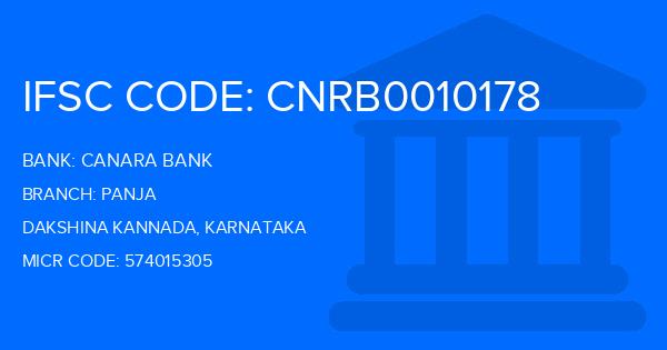 Canara Bank Panja Branch IFSC Code