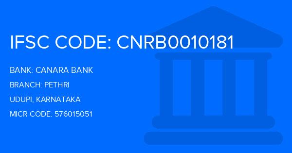 Canara Bank Pethri Branch IFSC Code