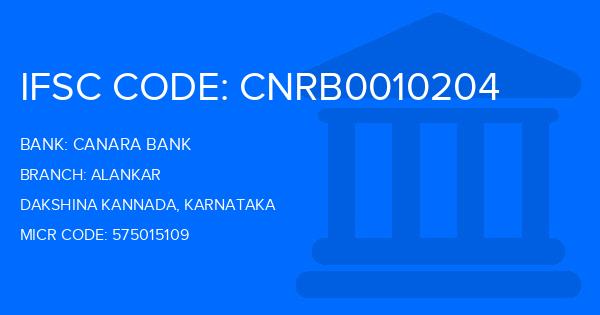 Canara Bank Alankar Branch IFSC Code