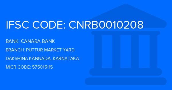 Canara Bank Puttur Market Yard Branch IFSC Code