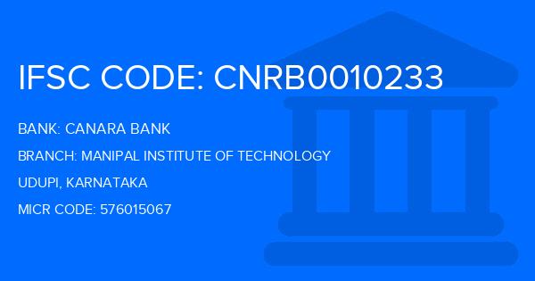 Canara Bank Manipal Institute Of Technology Branch IFSC Code