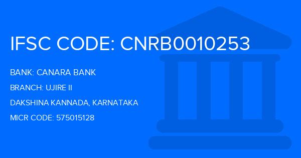 Canara Bank Ujire Ii Branch IFSC Code